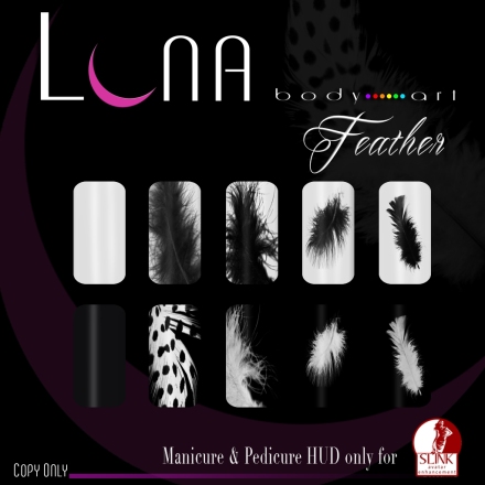 LUNA Body Art - Feather SLink Nails