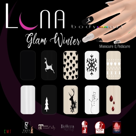LUNA Body Art - Glam Winter Nails