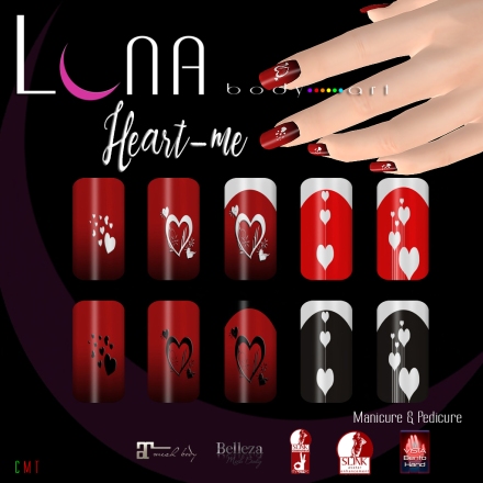 LUNA Body Art Heart-me Nails
